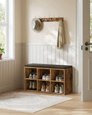 Segenn's Brescia Schoenenbank met Opbergruimte – 30×87×48 cm – Vintage Bruin-Grijs – Gestoffeerde Zitting