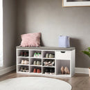 Segenn's Trento Schoenenbank met Open Vakken – Praktische Opbergbank voor de Hal-Moderne Schoenenbank met Open Compartimenten