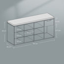 Segenn's Trento Schoenenbank met Open Vakken – Praktische Opbergbank voor de Hal-Moderne Schoenenbank met Open Compartimenten