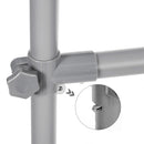 Segenn's kledingrek op wielen - kledingrek - uittrekbare kapstok - belastbaar tot 70 kg, (87-150) x 52 x 166 cm - grijs