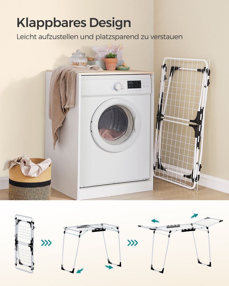SEGENN Rimini Kledingrek met Extra Sokkenhouder – Praktisch en Ruimtebesparend-Vrijstaand Kledingrek met Sokkenrek-Opbergruimte voor Sokken of Accessoires