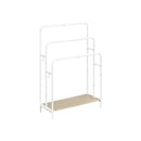 SEGENN Lecce Stijlvolle handdoekhouder met 3 stangen – Cloud White & Naturel Beige-Minimalistisch handdoekrek