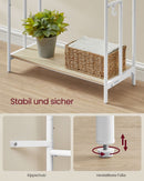 SEGENN Lecce Stijlvolle handdoekhouder met 3 stangen – Cloud White & Naturel Beige-Minimalistisch handdoekrek