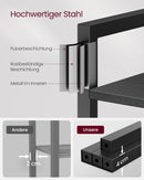 Segenn's Naples Boekenkast met 6 Lagen en Handgrepen – Stevige Open Kast voor Woonkamer of Kantoor