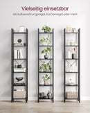 Segenn's Naples Boekenkast met 6 Lagen en Handgrepen – Stevige Open Kast voor Woonkamer of Kantoor