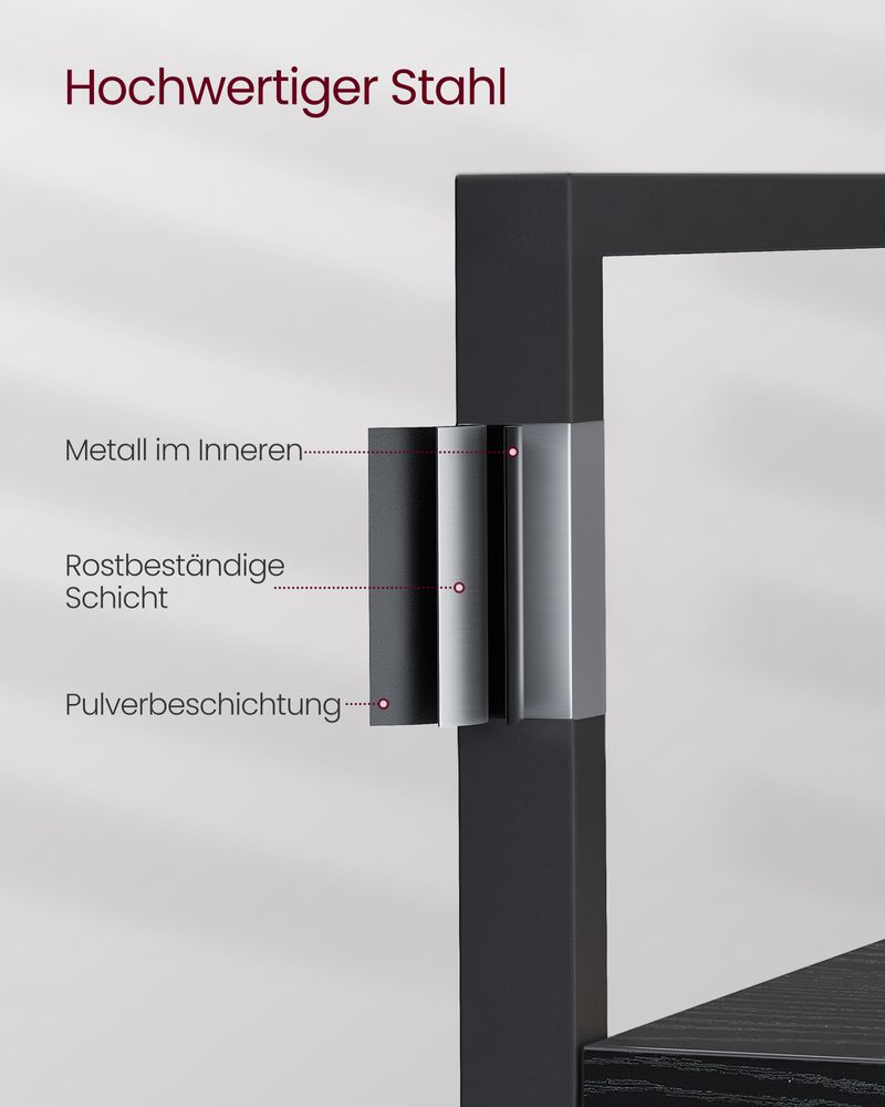 Segenn's Verona Hoge Vrijstaande Boekenkast 14 Lagen – Metaalframe Open Kast voor Woonkamer of Kantoor