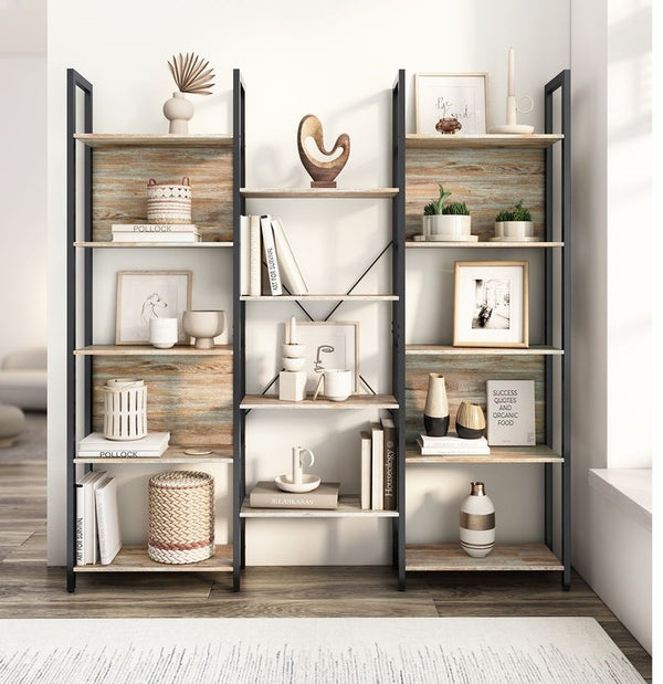 Segenn's Livorno Vrijstaande Open Boekenkast met 14 Planken – Stevige Kast voor Boeken en Accessoires