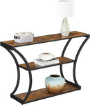 Segenn's Zoho Bijzettafel - Consoletafel - haltafel - Gebogen poten - Verlengd tafel - bruin-zwart