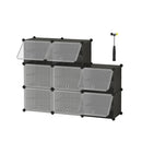 Segenn's Ravenna Ruim Schoenenrek 8 Compartimenten –Schoenen Organizer 8 Vakken – Multifunctioneel Schoenenrek Zwart