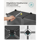 Segenn's Ravenna Ruim Schoenenrek 8 Compartimenten –Schoenen Organizer 8 Vakken – Multifunctioneel Schoenenrek Zwart