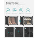 Segenn's Ravenna Ruim Schoenenrek 8 Compartimenten –Schoenen Organizer 8 Vakken – Multifunctioneel Schoenenrek Zwart