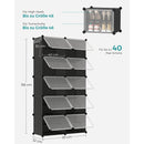 Segenn's Verona Schoenenrek met 10 Vakken – Zwart – Ruime Schoenenkast met Open Compartimenten