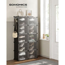 Segenn's Verona Schoenenrek met 10 Vakken – Zwart – Ruime Schoenenkast met Open Compartimenten