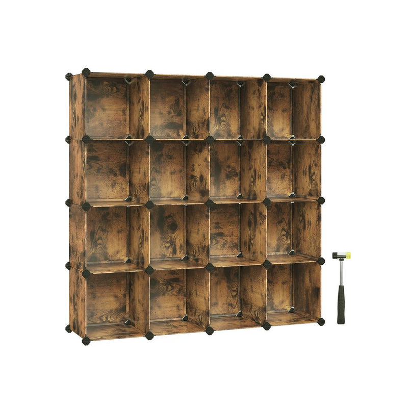 Segenn's Novara Stapelbaar Schoenenrek voor Slaapkamer – Vintage Bruin – Ruimtebesparend Opbergrek voor Schoenen