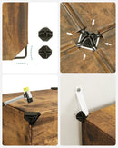 Segenn's Novara Stapelbaar Schoenenrek voor Slaapkamer – Vintage Bruin – Ruimtebesparend Opbergrek voor Schoenen