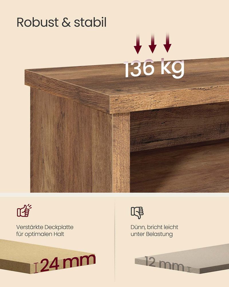 Segenn's Ravenna Schoenenbank met Opbergruimte en Verstelbare Planken – Praktisch en Stijlvol