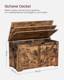 Segenn's Como Opbergbank in Schuurstijl – Vintage Bruin – Bankje met Ruimte voor Schoenen of Accessoires