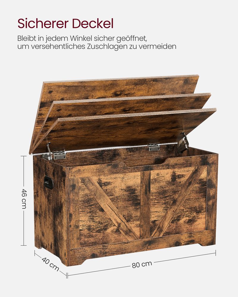 Segenn's Como Opbergbank in Schuurstijl – Vintage Bruin – Bankje met Ruimte voor Schoenen of Accessoires