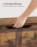 Segenn's Como Opbergbank in Schuurstijl – Vintage Bruin – Bankje met Ruimte voor Schoenen of Accessoires