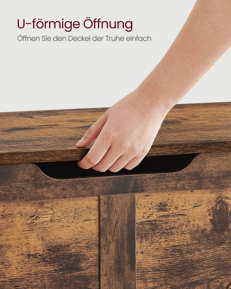 Segenn's Como Opbergbank in Schuurstijl – Vintage Bruin – Bankje met Ruimte voor Schoenen of Accessoires