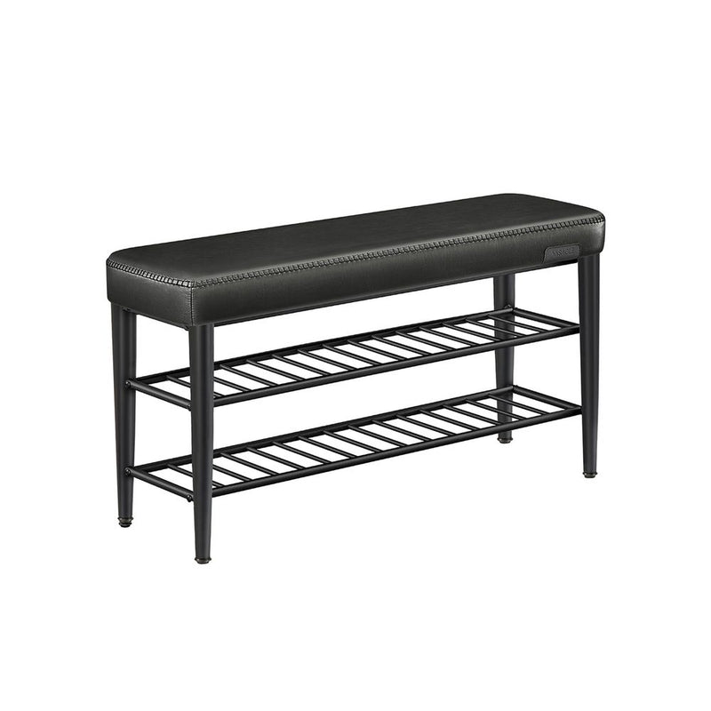 Segenn's Turin EKHO Collection Schoenenbank met Stiksel – 30×100×50 cm – Inktzwart – Moderne Halbank