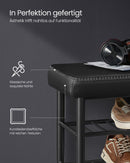 Segenn's Turin EKHO Collection Schoenenbank met Stiksel – 30×100×50 cm – Inktzwart – Moderne Halbank