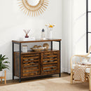Segenn's Dressoir - Kast met 2 Schuifdeuren - Opbergkast - Industrieel design - Vintage Bruin-Zwart