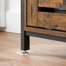 Segenn's Dressoir - Kast met 2 Schuifdeuren - Opbergkast - Industrieel design - Vintage Bruin-Zwart