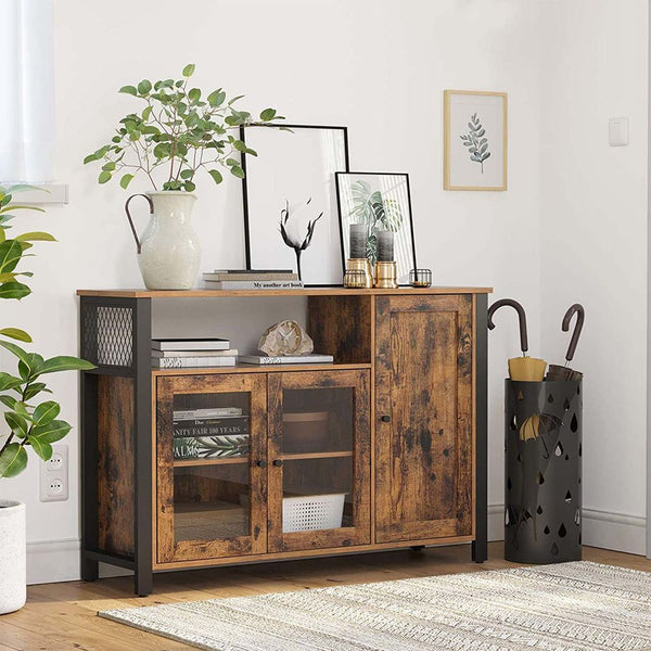 SEGENN Verona Moderne Keukenkast – 3-Deurs, Minimalistisch Design-Industriële Keukenkast met Drie Deuren