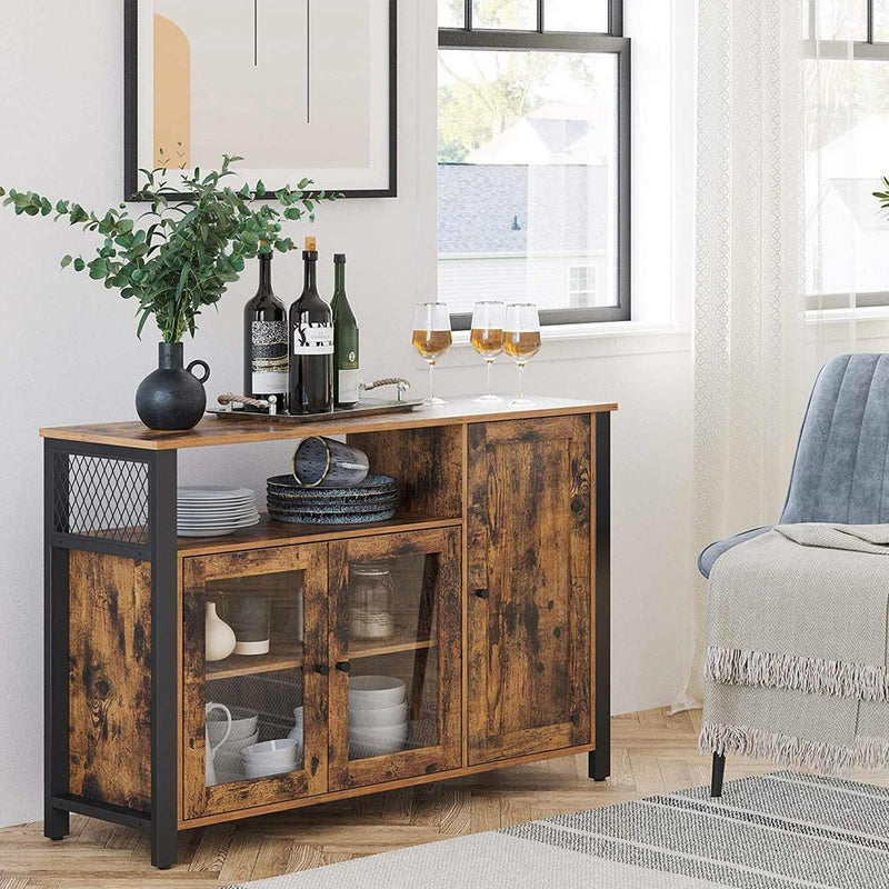 SEGENN Verona Moderne Keukenkast – 3-Deurs, Minimalistisch Design-Industriële Keukenkast met Drie Deuren