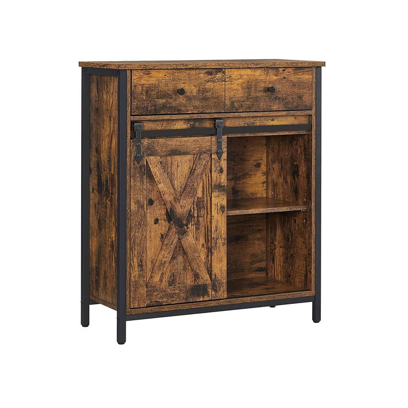 SEGENN Turin Industriële Side Cabinet met Lade – Voor Hal, Slaapkamer of Woonkamer-Opbergkast met Lade – Industrieel en Stijlvol-Stoer en Functioneel