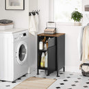 Segenn Maison Nachtkastje Zijkastdeur met magneet Verstelbare planken Slaapkamer Woonkamer Stalen frame Industriële stijl Vintage Bruin