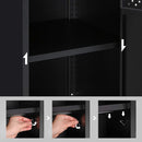 Segenn Maison Nachtkastje Zijkastdeur met magneet Verstelbare planken Slaapkamer Woonkamer Stalen frame Industriële stijl Vintage Bruin