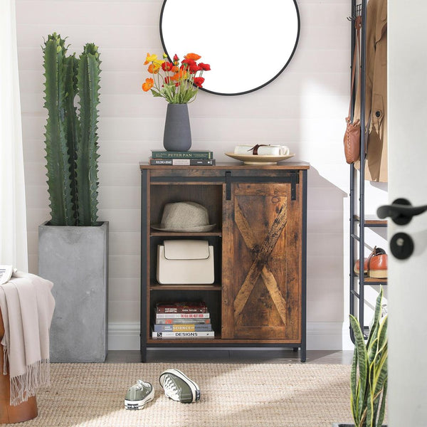 SEGENN Brescia Vintage Keukenkast met Schuifdeur – Functioneel & Decoratief-Moderne Keukenkast met Schuifdeuren – Praktisch en Ruimtebesparend