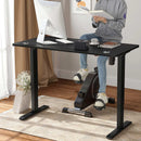 Segenn's Downtown sta bureau - Zit Sta Bureau - Elektrisch - Tafel - Hoogte en Lengte Verstelbaar - met motor - cm - staal - zwart