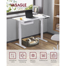 Segenn's zit sta bureau - zit sta bureau elektrisch met wielen - memoryfunctie met 4 hoogtes - traploos verstelbaar - WIT - 60 x 120 cm