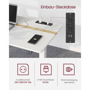 Segenn's zit sta bureau - zit sta bureau elektrisch met wielen - memoryfunctie met 4 hoogtes - traploos verstelbaar - WIT - 60 x 120 cm