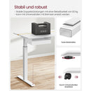 Segenn's zit sta bureau - zit sta bureau elektrisch met wielen - memoryfunctie met 4 hoogtes - traploos verstelbaar - WIT - 60 x 120 cm