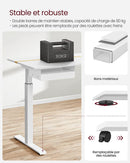 Segenn's Zit-sta bureau - Hoogteverstelbaar bureau elektrisch, bureaublad 60 x 140 cm, traploos verstelbaar, memoryfunctie met 4 hoogtes, wit