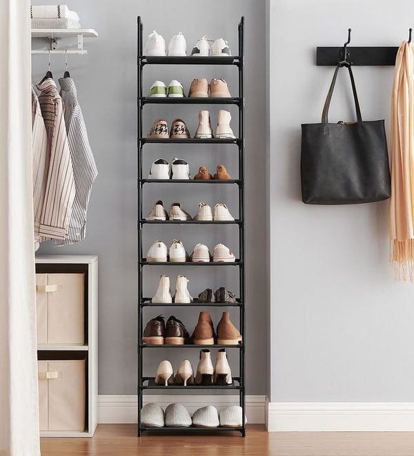 SEGENN Ravenna Hoog Schoenenrek met 10 Niveaus – Lichtgewicht & Compact-Slim & Stijlvol – Schoenenrek met 10 Verdiepingen