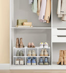 SEGENN Verona Schoenendoos Transparant 6 Schuhboxen – Wit – Opbergbox voor Schoenen-ShoeDisplay – Witte Opbergbox met Transparant Front