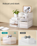 SEGENN Verona Schoenendoos Transparant 6 Schuhboxen – Wit – Opbergbox voor Schoenen-ShoeDisplay – Witte Opbergbox met Transparant Front