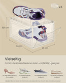 SEGENN Verona Schoenendoos Transparant 6 Schuhboxen – Wit – Opbergbox voor Schoenen-ShoeDisplay – Witte Opbergbox met Transparant Front