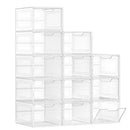 SEGENN Matera StyleStack – Transparante Witte 12 Schoenendoos voor Show & Opslag-Opbergdoos Schoenen