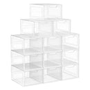 SEGENN Matera StyleStack – Transparante Witte 12 Schoenendoos voor Show & Opslag-Opbergdoos Schoenen