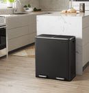 Segenn Prullenbak 60 Liter (2x30L) Zwart – Dubbele Afvalemmer met 2 Compartimenten|Pedaalemmer 60 Liter Zwart