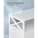 Segenn's TV-kast - tv-meubel - tv kast wit voor 55 inch tv woonkamer met 2 laden - 2 opbergplanken - Wit - 120 x 40 x 50 cm