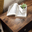 Segenn's Commode - kast - Met 6 Lades - Metalen Frame - Industrieel - Oppervlak Met Houtnerf - Vintage Bruin-Zwart