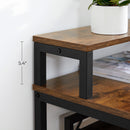 Segenn's Oxford Bureau - Hoekbureau - Met trolley - Industrieel - Werktafel - Computerbureau - Zwart - Bruin 118 x 60 x 89 cm