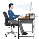 Segenn's Bureau - Opbergtas - Verstelbare poten - Industrieel - Vintage Bruin-Zwart 120 x 60 x 90 cm